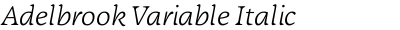 Adelbrook Variable Italic